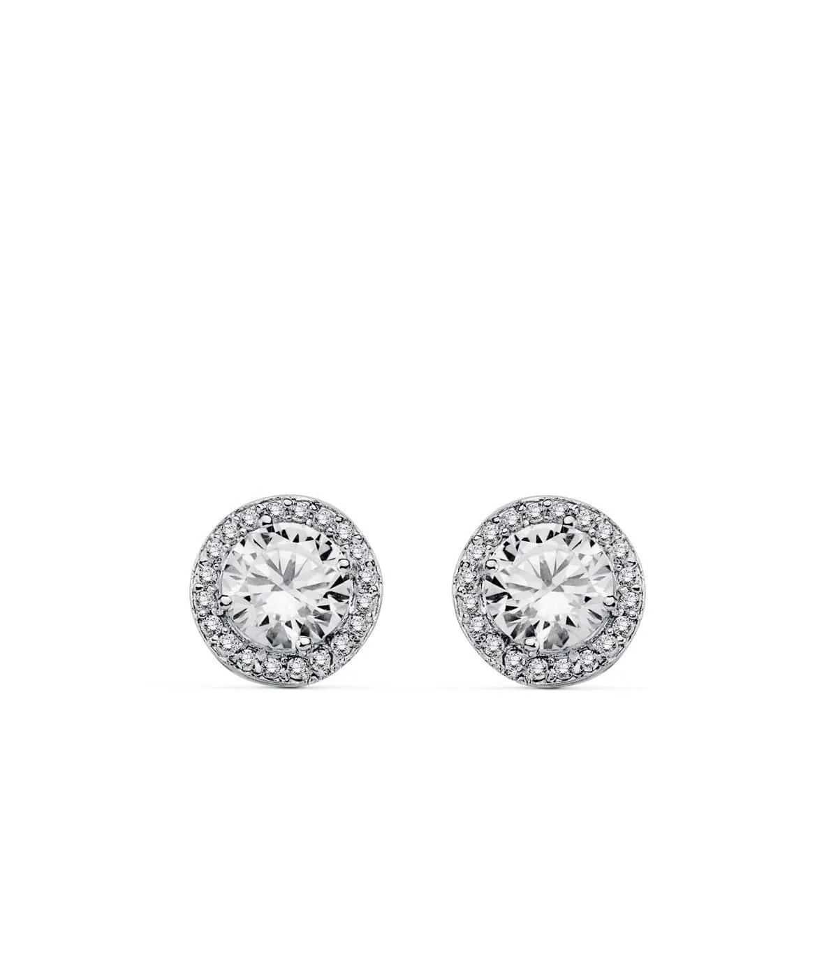 Boucles d'oreilles or blanc Candida 18 Carats