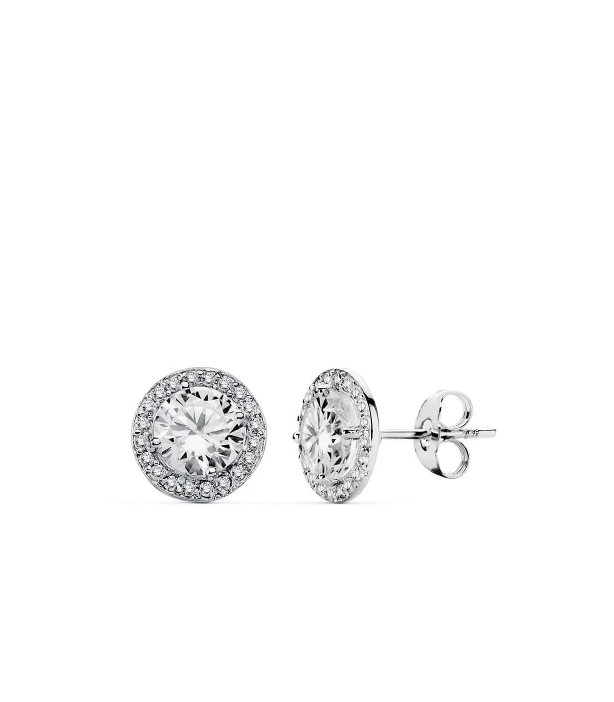 Boucles d'oreilles or blanc Candida 18 Carats