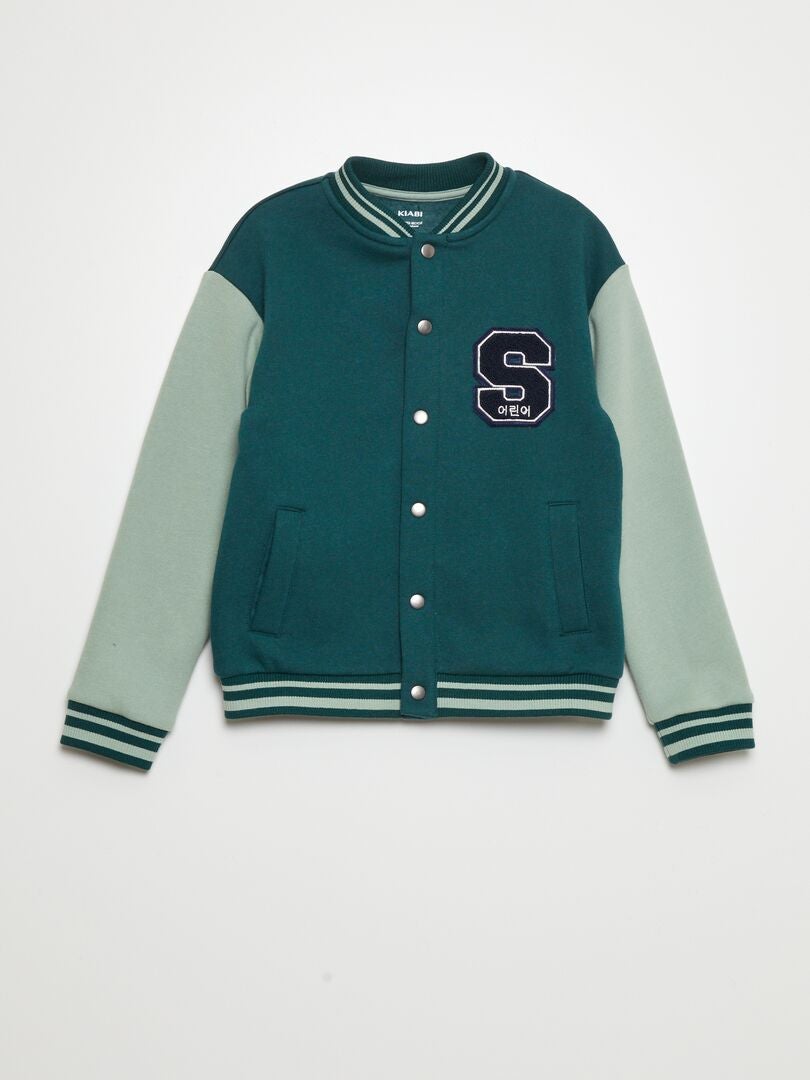 CHAQUETA DE CHáNDAL ESTILO CAMPUS US  VERDE