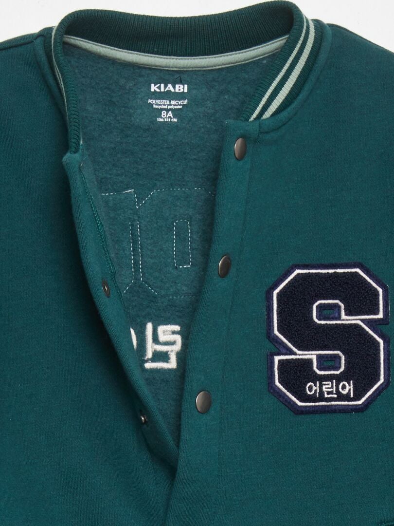 CHAQUETA DE CHáNDAL ESTILO CAMPUS US  VERDE