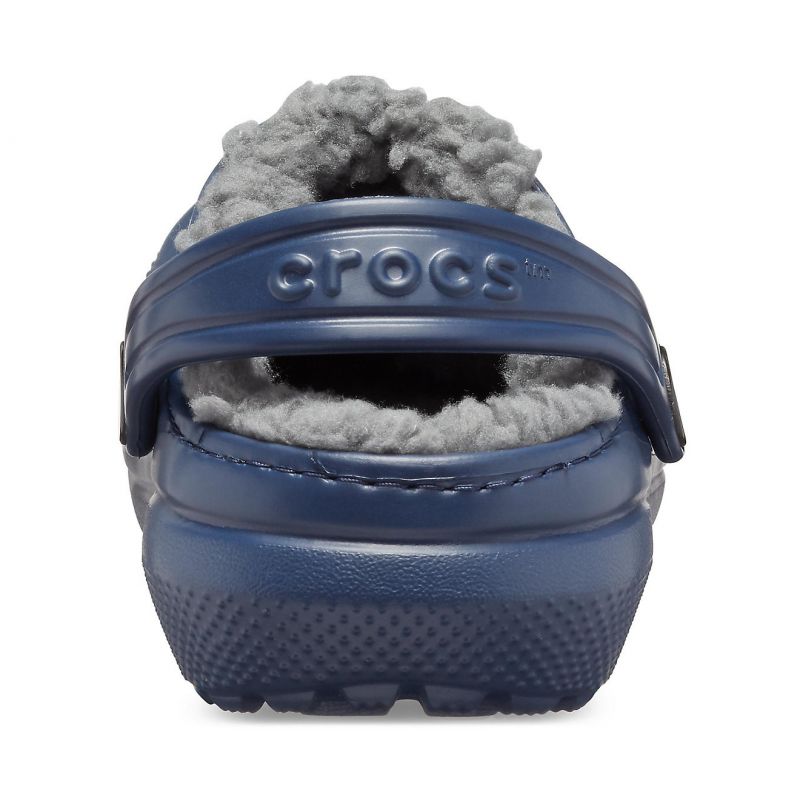 CROCS CLASSIC FUZZLINED CLOG (AZUL MARINO / CARBóN)  NIñOS