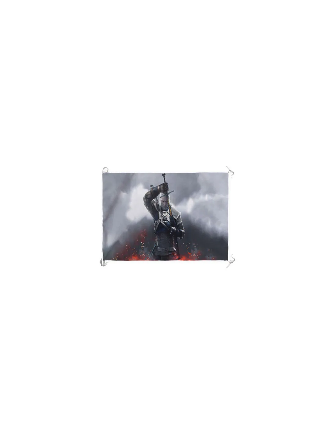 ESTANDARTEBANDERA GERALT DE RIVIA, THE WITCHER III WILDHUNT (70X100 CMS.)