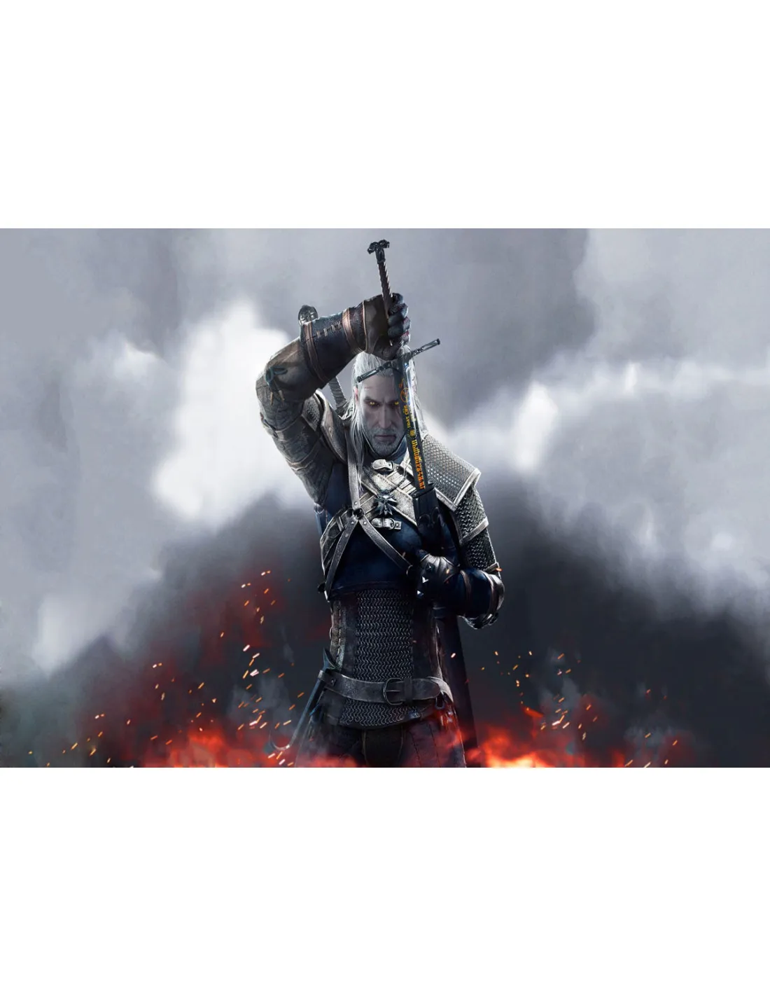 ESTANDARTEBANDERA GERALT DE RIVIA, THE WITCHER III WILDHUNT (70X100 CMS.)