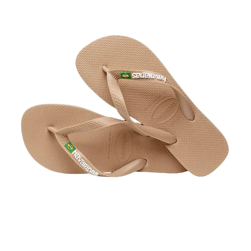 HAVAIANAS OJOTAS MUJER  BRASIL LOGO 3581 ROSE GOLD