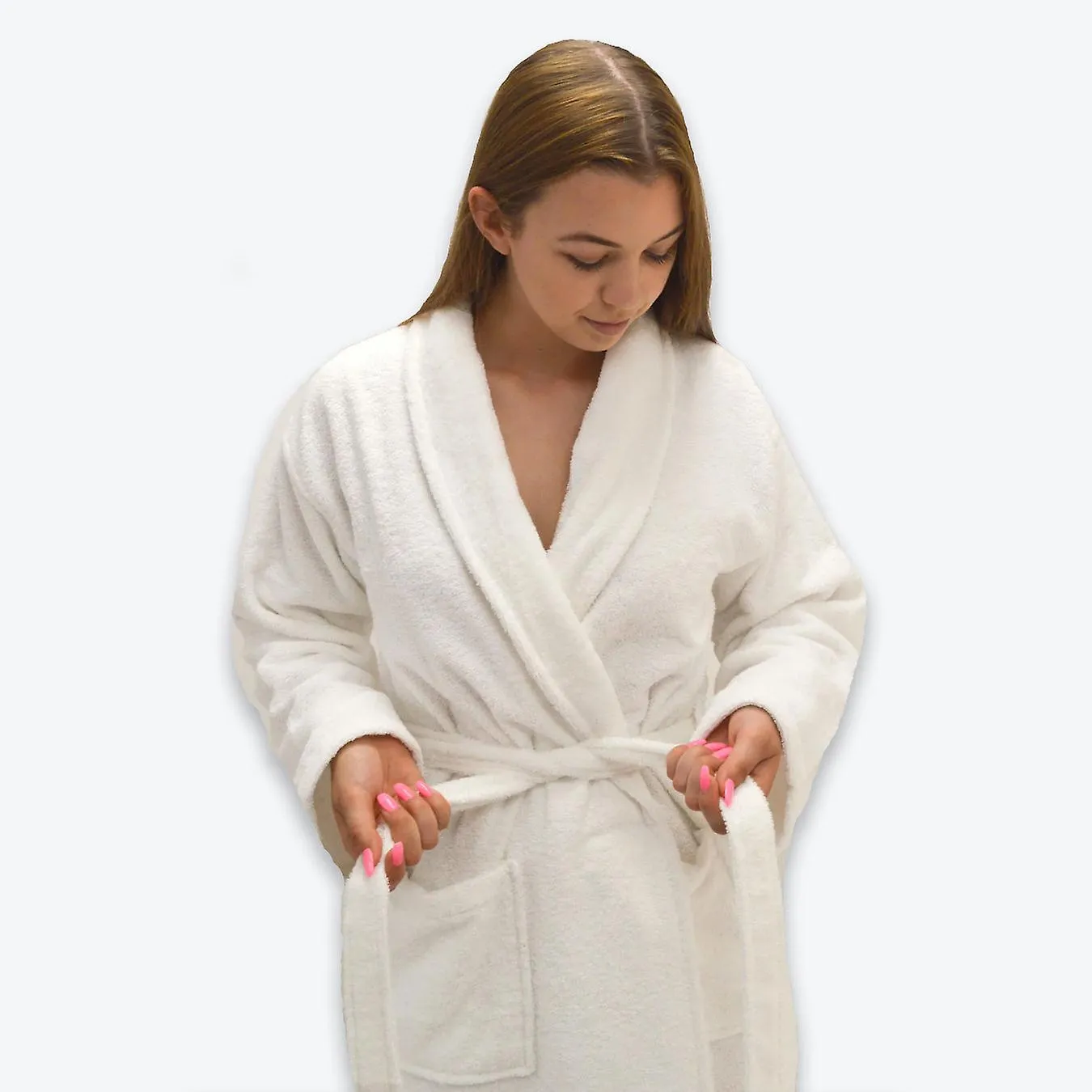 Hotel luxury towelling bathrobe