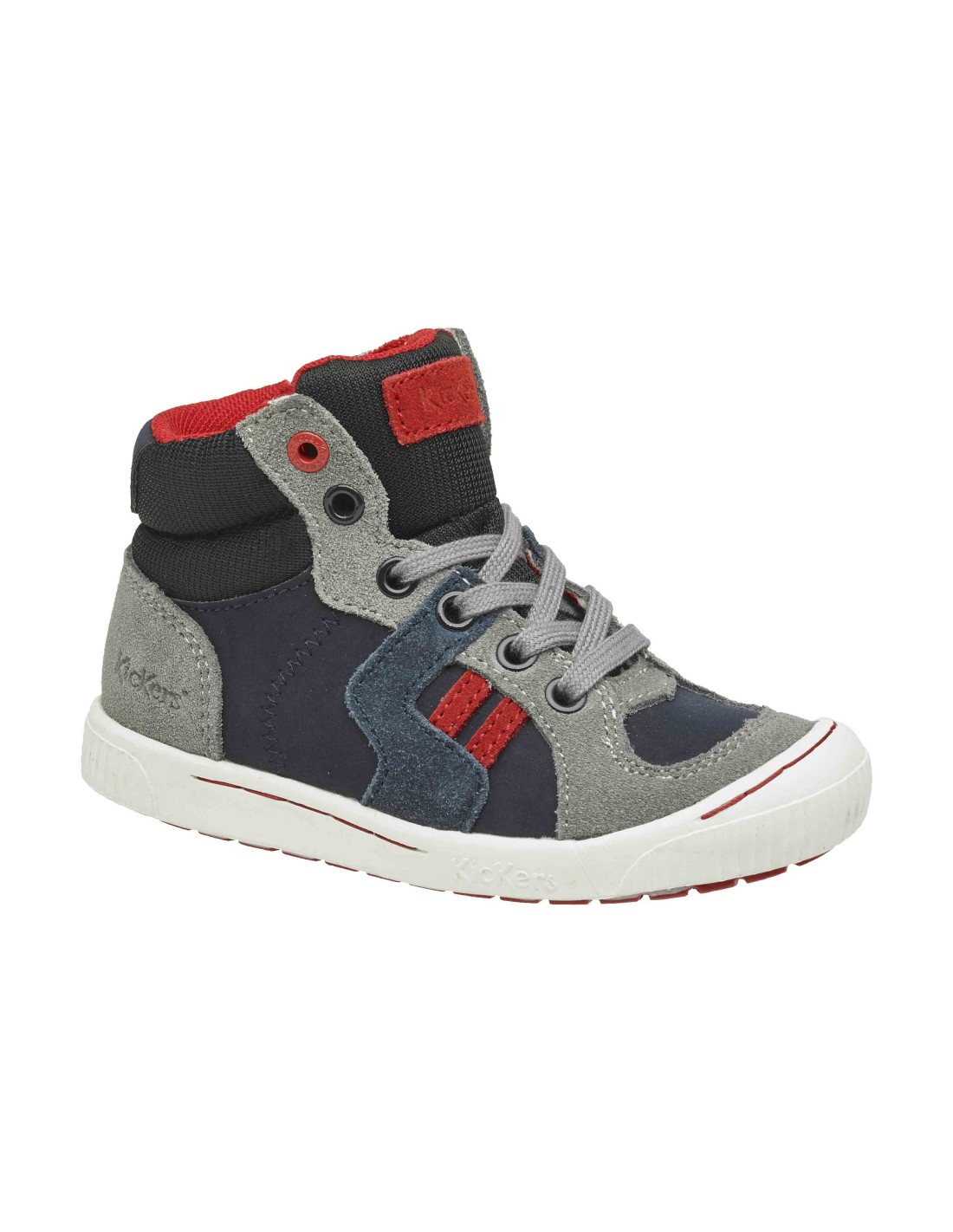 KICKERS BOTA ZIGUERS GRIS, AZUL