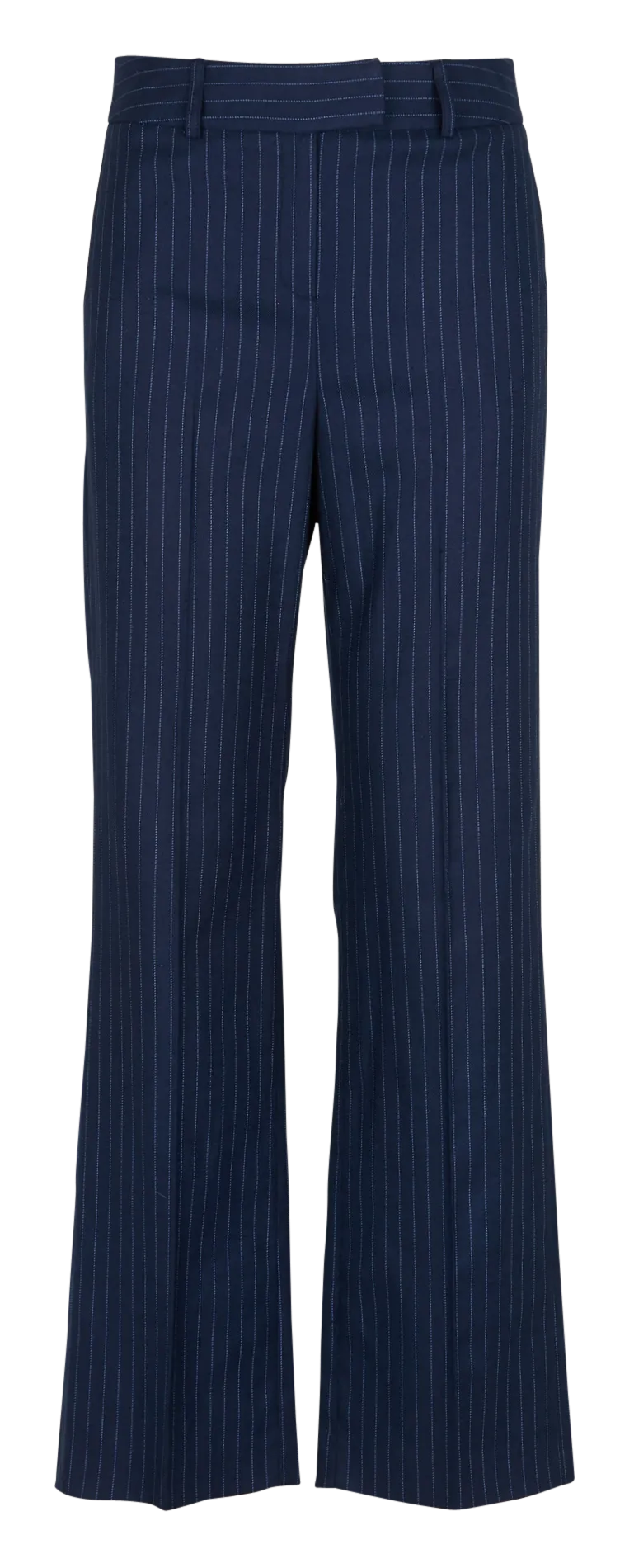 LAYLA  PANTALóN DE TALLE ALTO A RAYAS CON PINZAS. EN AZUL