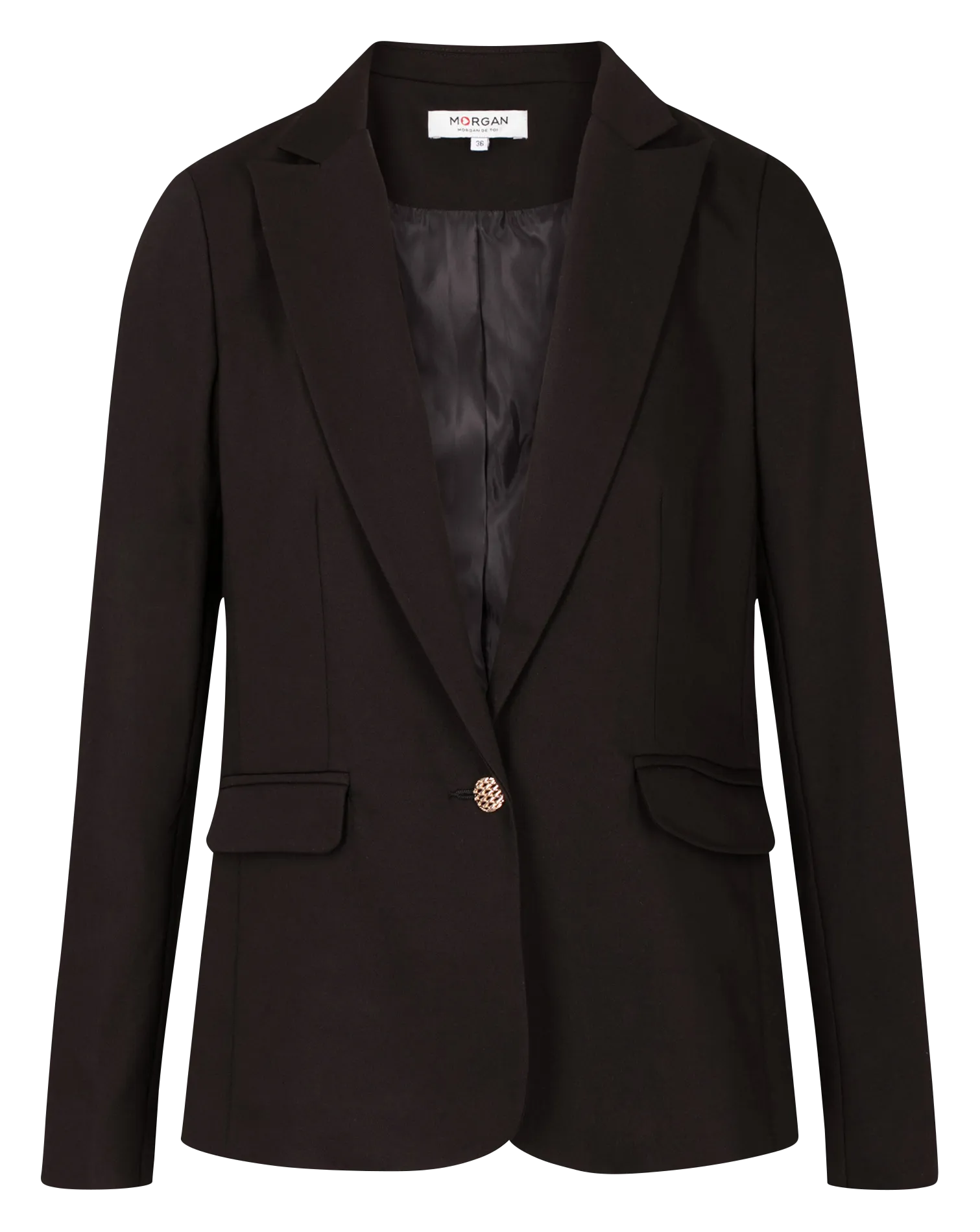 MORGAN VLIME.F  CHAQUETA SASTRE RECTA ABOTONADA EN NEGRO