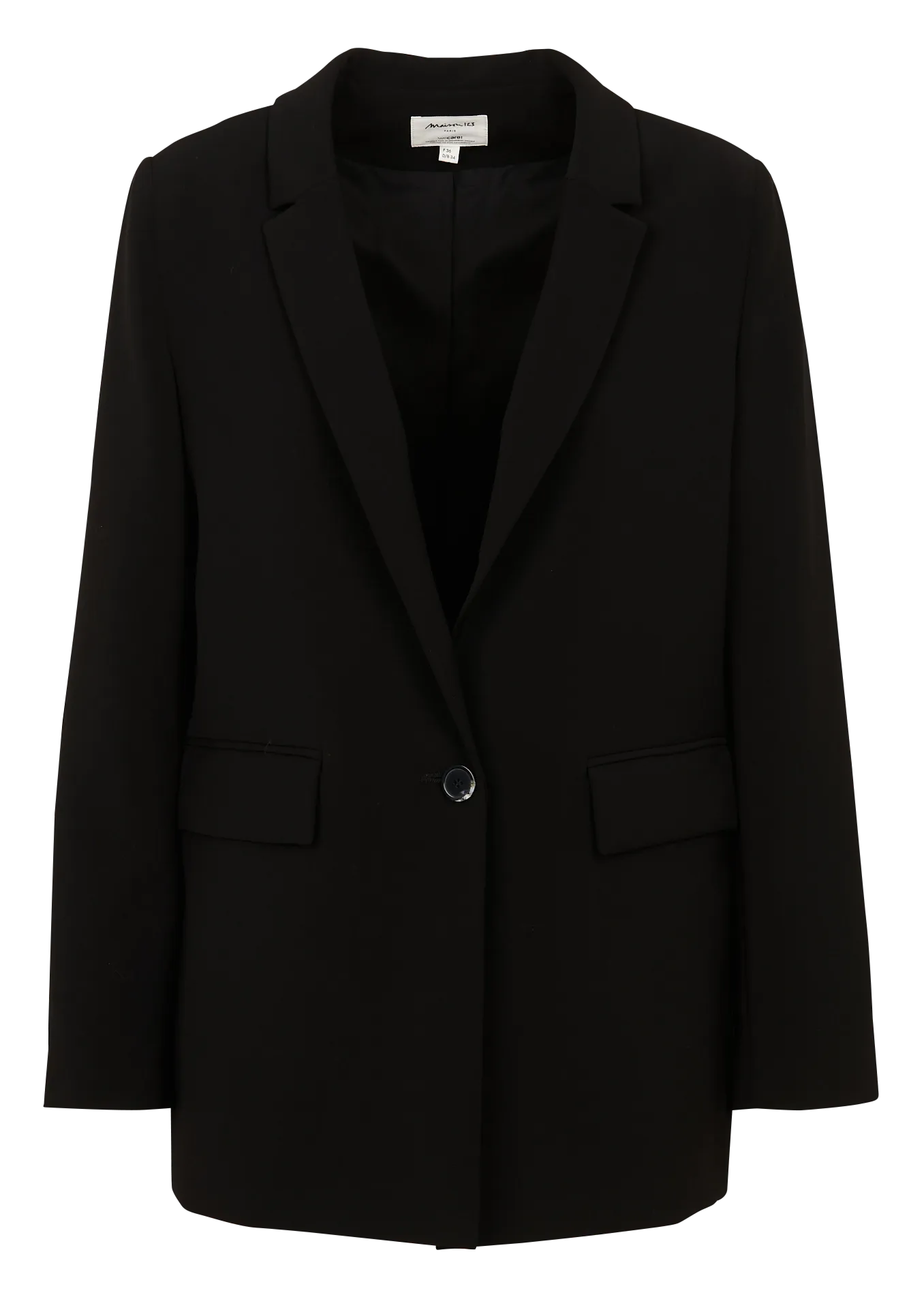 NELIA  CHAQUETA SASTRE RECTA EN NEGRO