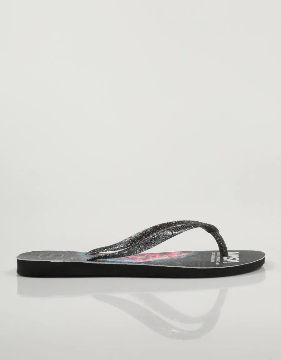  nu pieds HAVAIANAS Slim Nasa en Noir 79286