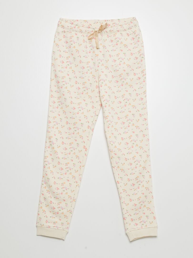 PANTALóN DE CHáNDAL ESTAMPADO  BEIGE