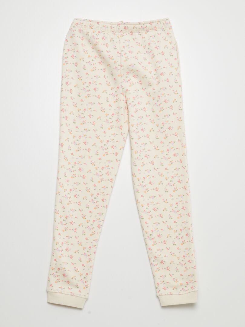 PANTALóN DE CHáNDAL ESTAMPADO  BEIGE