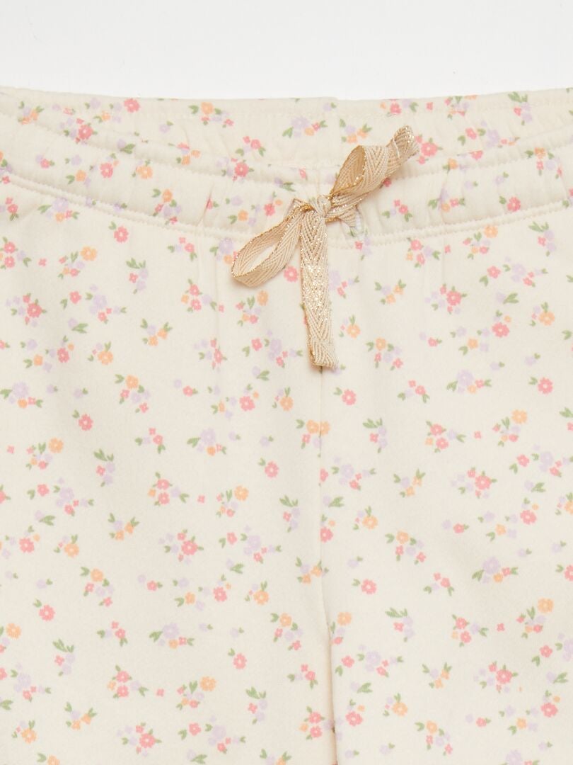 PANTALóN DE CHáNDAL ESTAMPADO  BEIGE