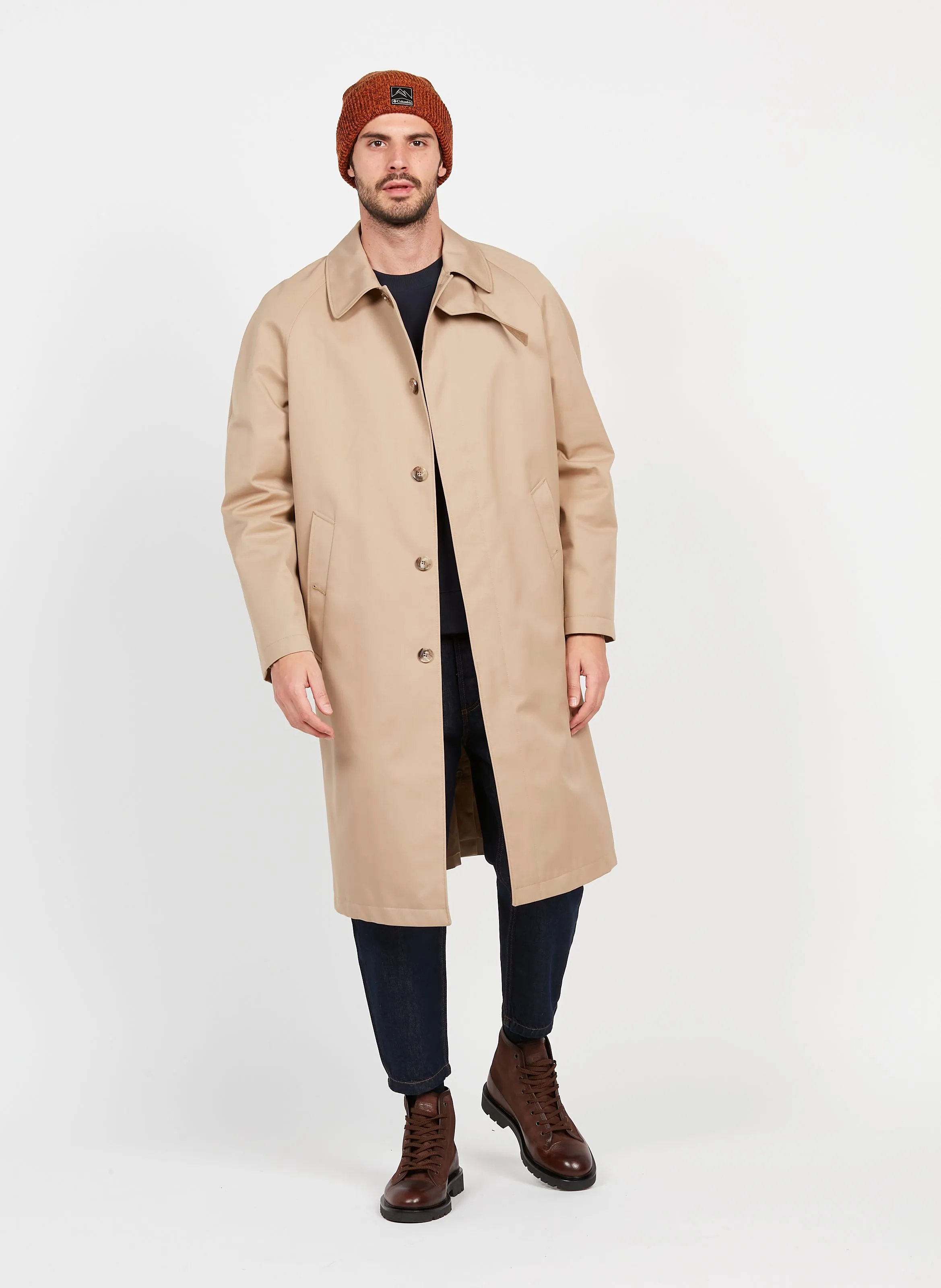 SAISON 1865 ABYM  CHAQUETA MIDI RECTA EN BEIGE