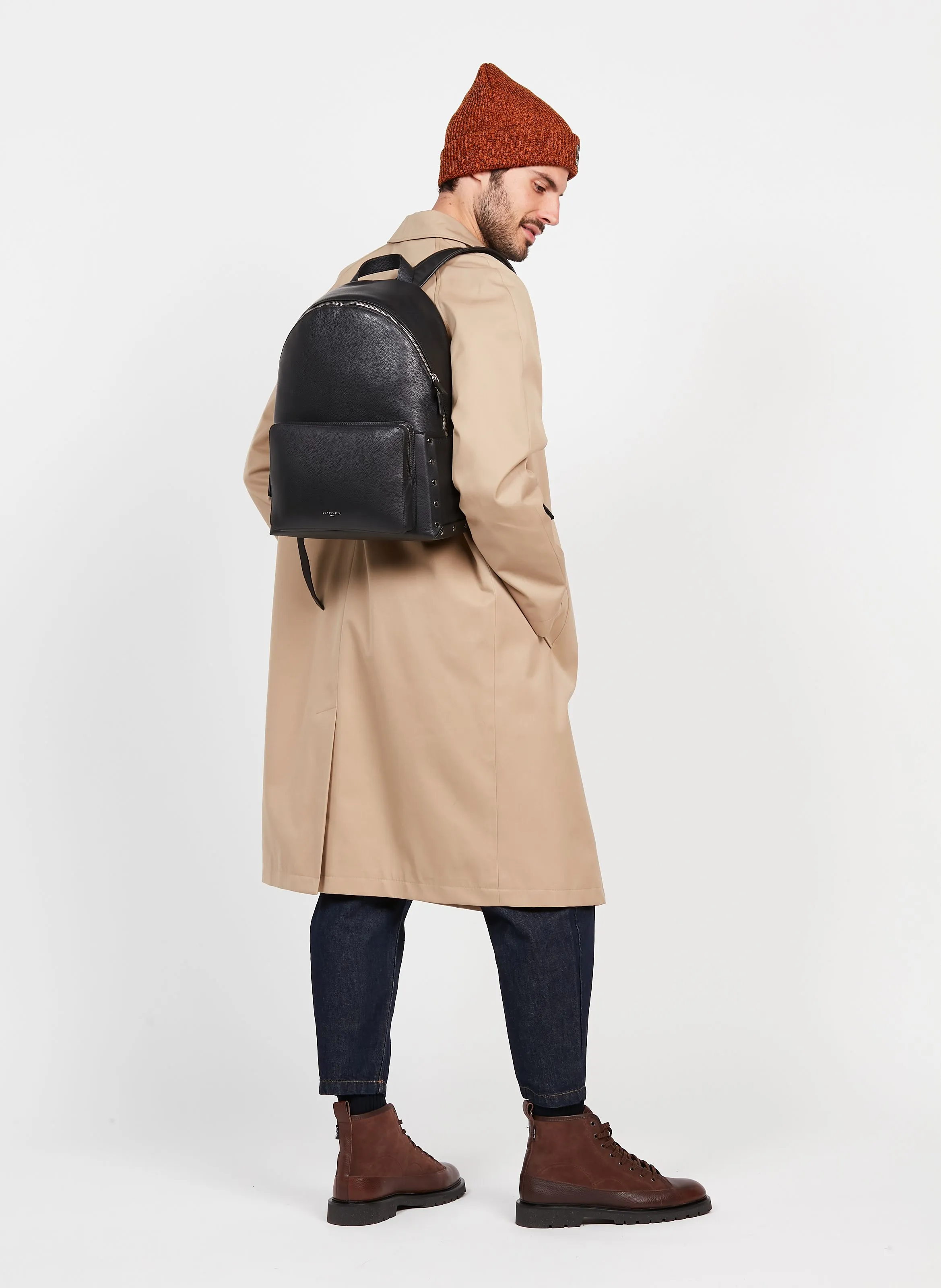 SAISON 1865 ABYM  CHAQUETA MIDI RECTA EN BEIGE