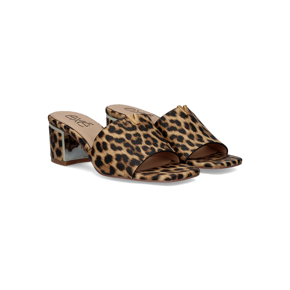 SANDALIA TACÓN BAJO ISABEL572 LEOPARD