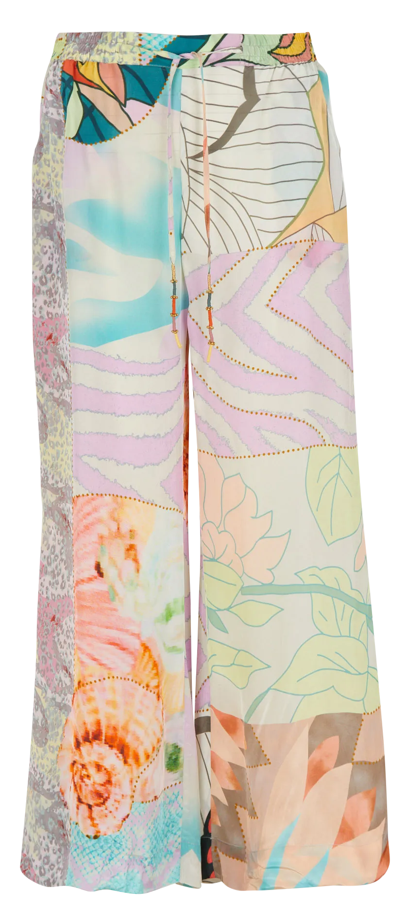 SEDEN  PANTALóN ANCHO DE SEDA FLUIDO EN MULTICOLOR