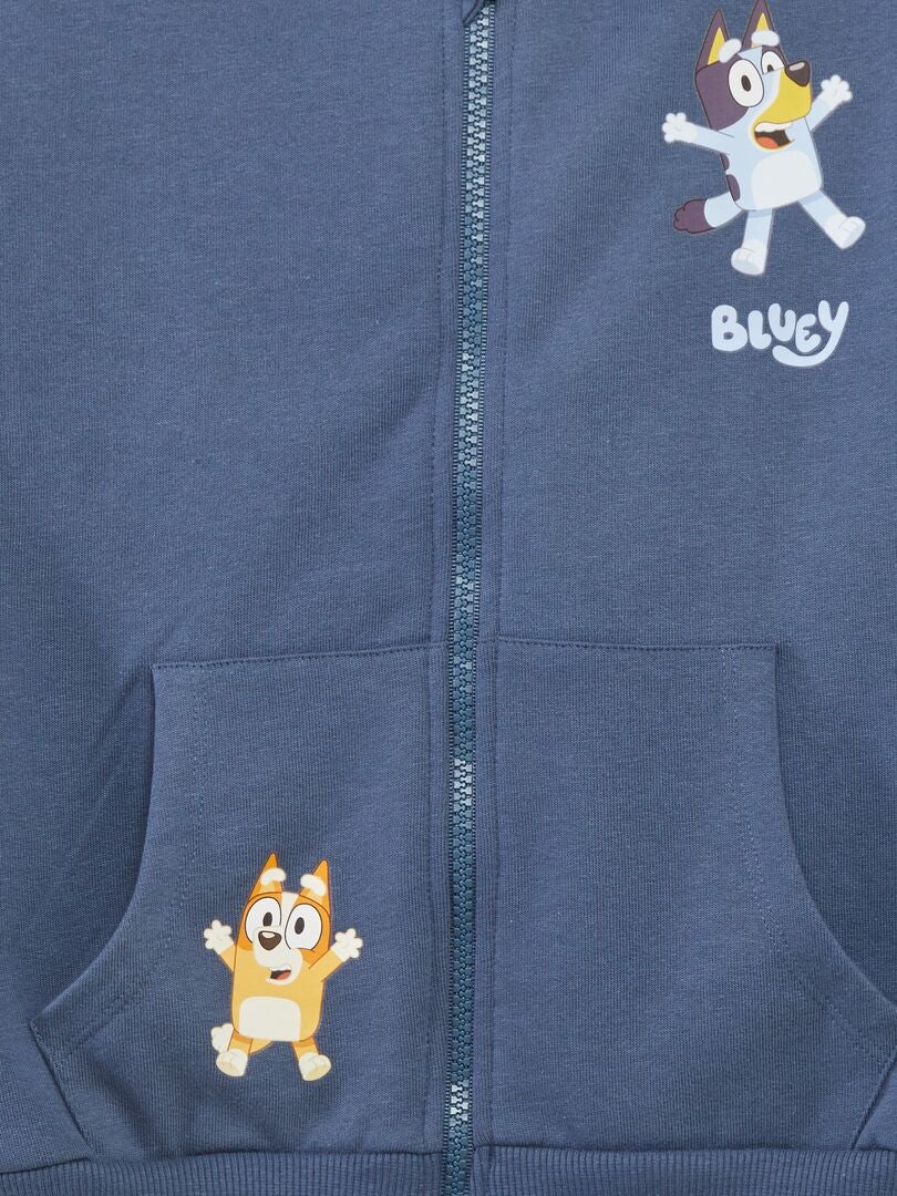 SUDADERA CON CAPUCHA 'BLUEY'  AZUL