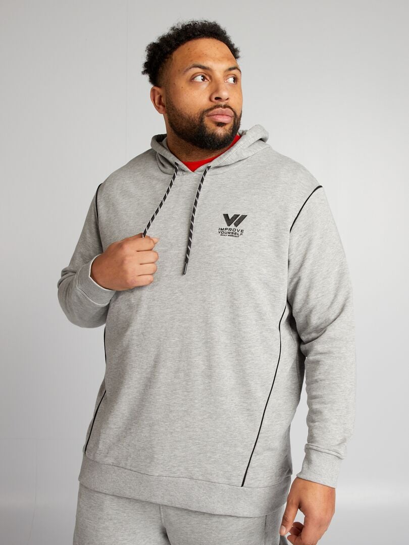 SUDADERA DE CHáNDAL CON CAPUCHA  GRIS