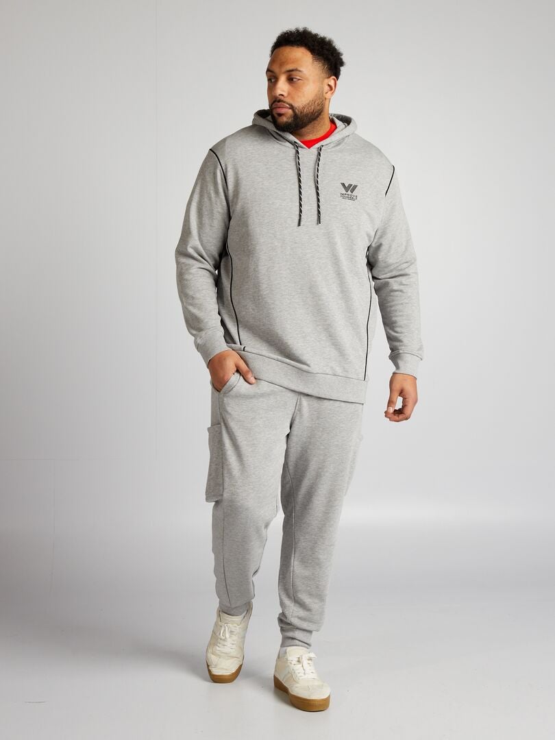 SUDADERA DE CHáNDAL CON CAPUCHA  GRIS