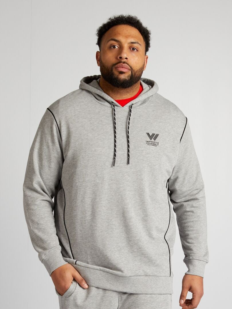 SUDADERA DE CHáNDAL CON CAPUCHA  GRIS