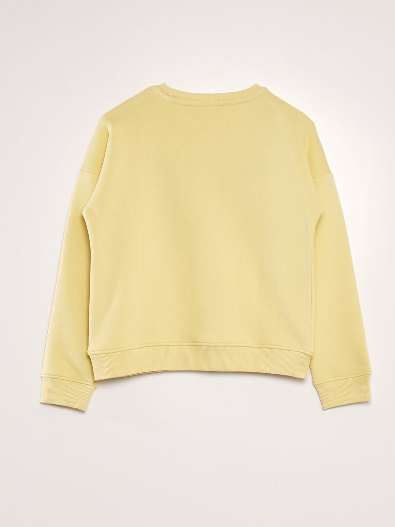 SUDADERA DE CHáNDAL CON ESTAMPADO DE RIZO  AMARILLO