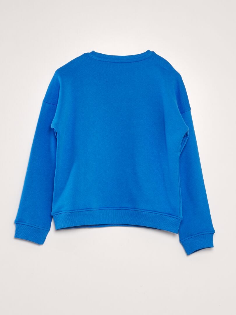 SUDADERA DE CHáNDAL CON ESTAMPADO DE RIZO  AZUL