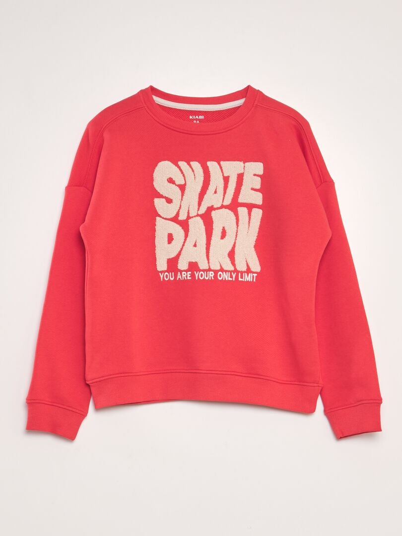 SUDADERA DE CHáNDAL CON ESTAMPADO DE RIZO  ROJO