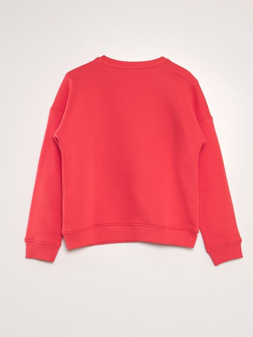 SUDADERA DE CHáNDAL CON ESTAMPADO DE RIZO  ROJO