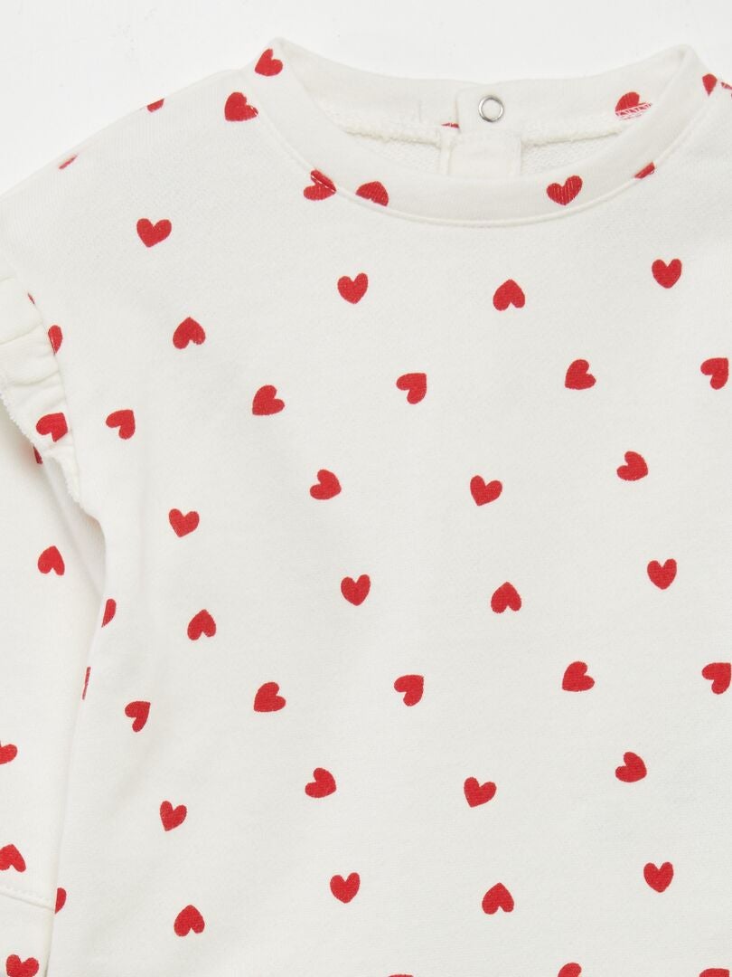 SUDADERA DE CHáNDAL CON VOLANTES  BLANCO