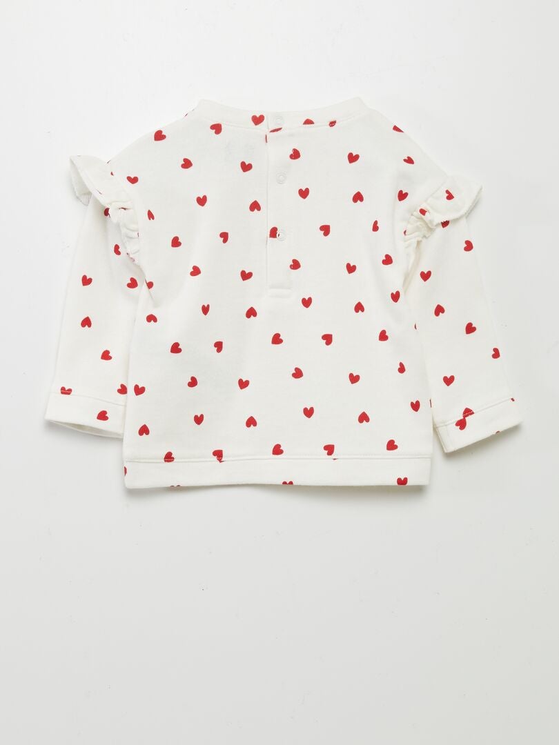 SUDADERA DE CHáNDAL CON VOLANTES  BLANCO