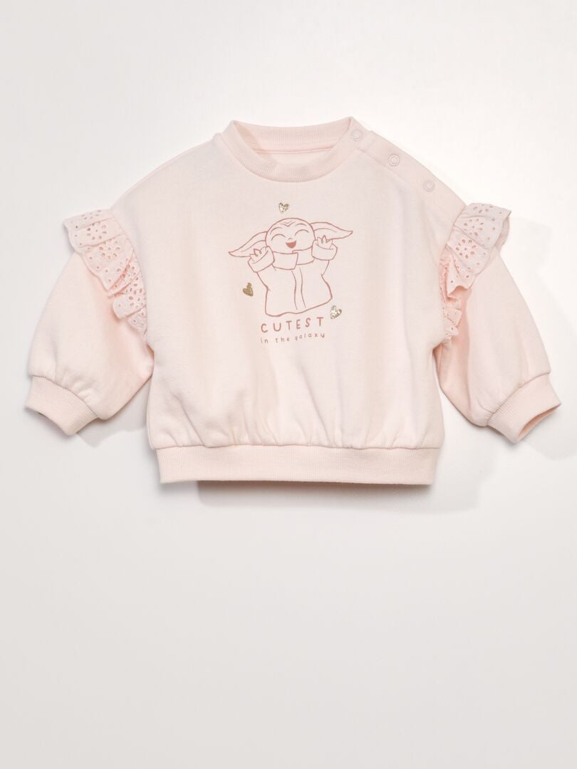 SUDADERA DE CHáNDAL CON VOLANTES 'STAR WARS'  ROSA