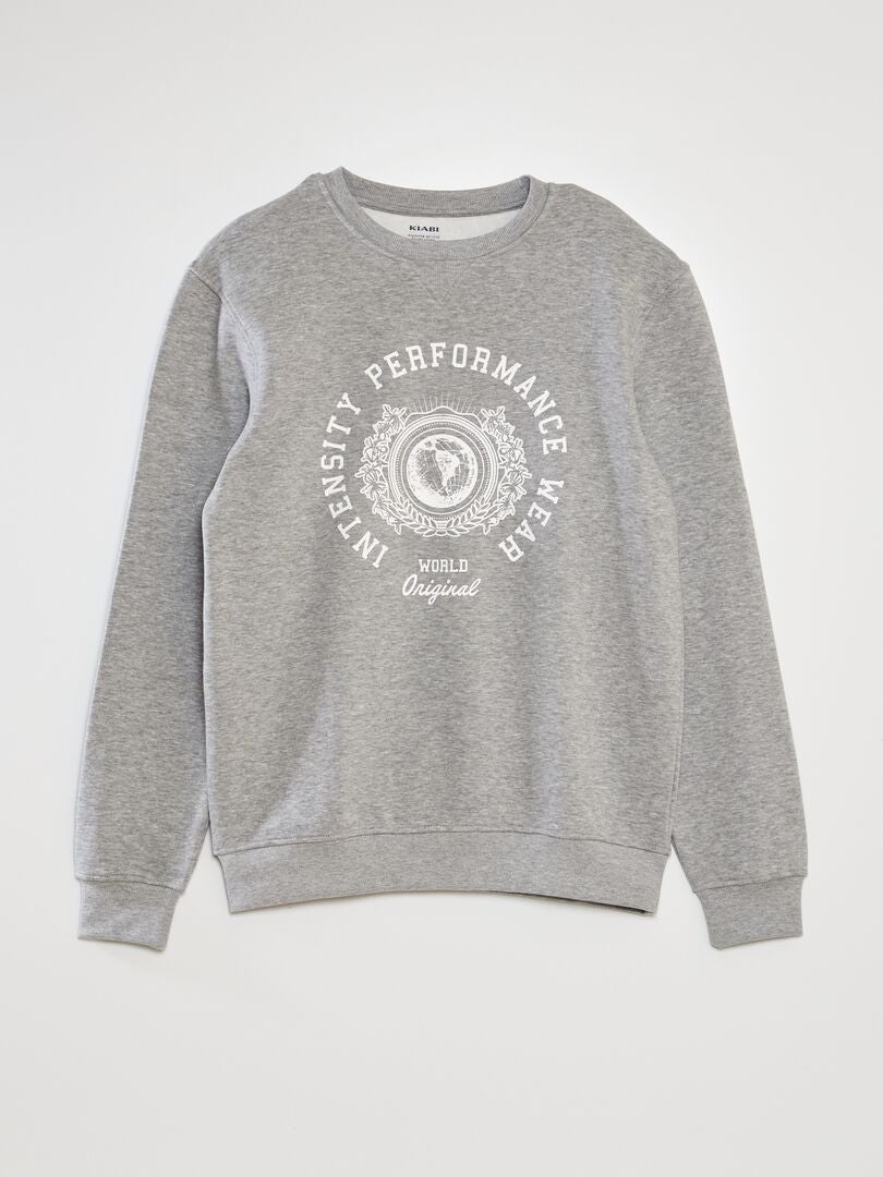 SUDADERA DE CHáNDAL ESTAMPADA  GRIS