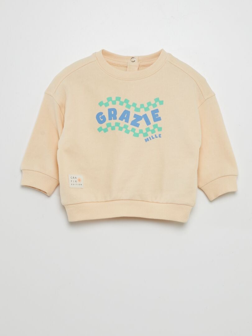 SUDADERA DE CHáNDAL  GRAFIK EDITION  BEIGE