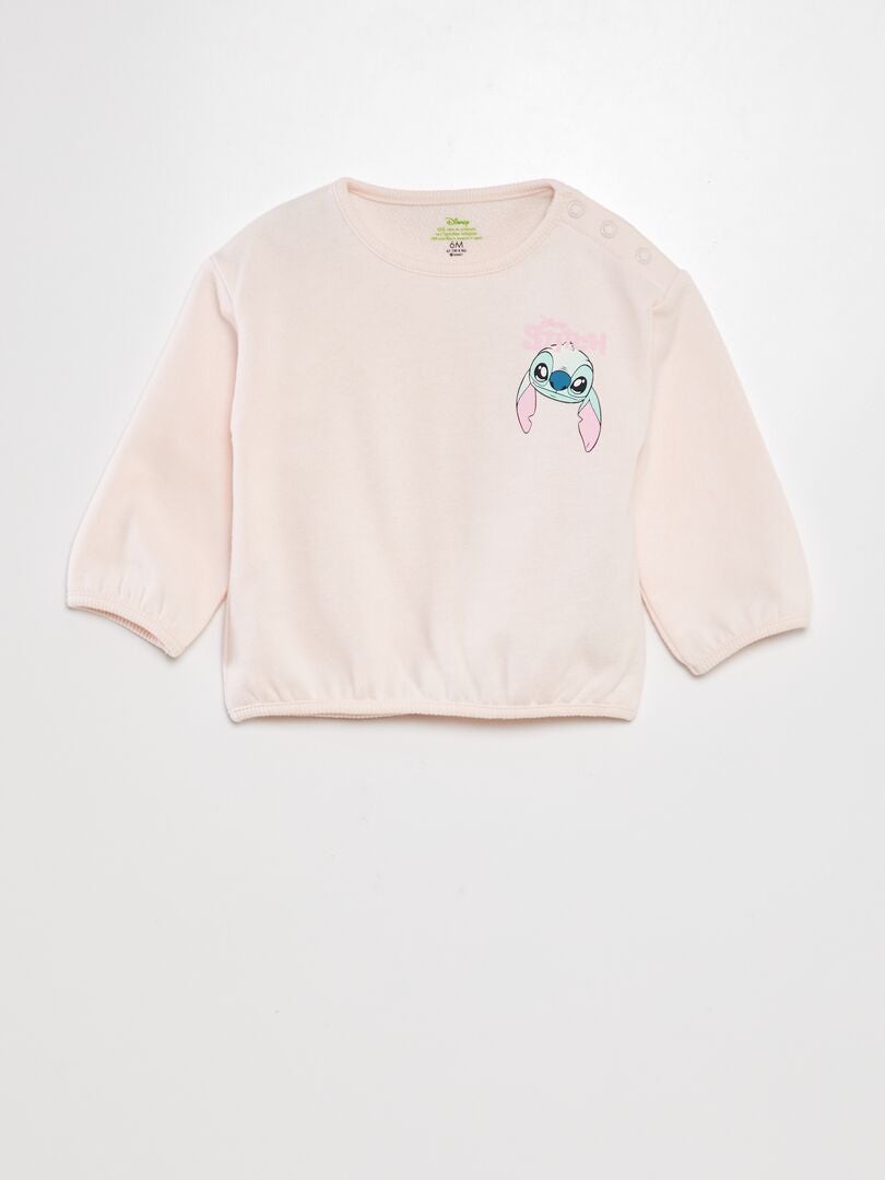 SUDADERA DE CHáNDAL 'STITCH'  ROSA