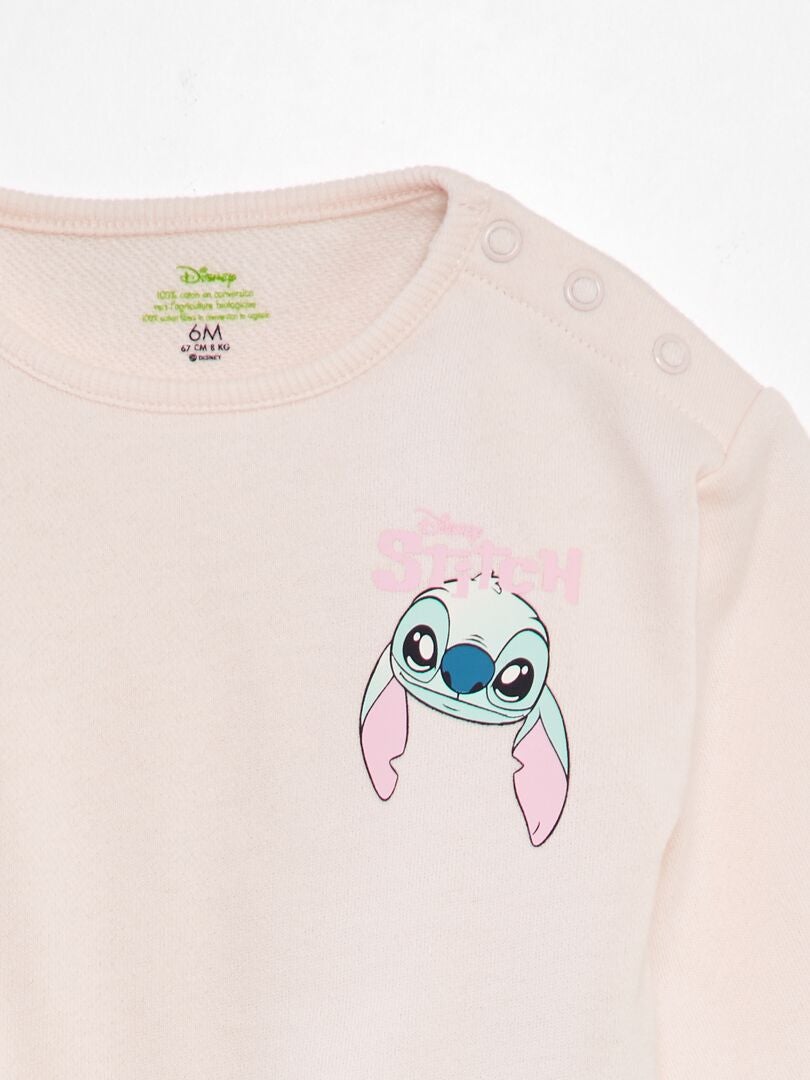 SUDADERA DE CHáNDAL 'STITCH'  ROSA