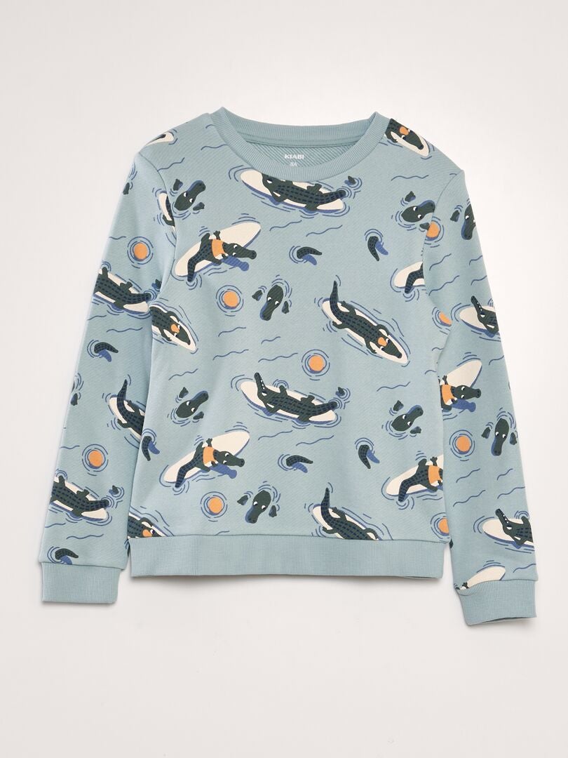 SUDADERA ESTAMPADA DE CHáNDAL  AZUL