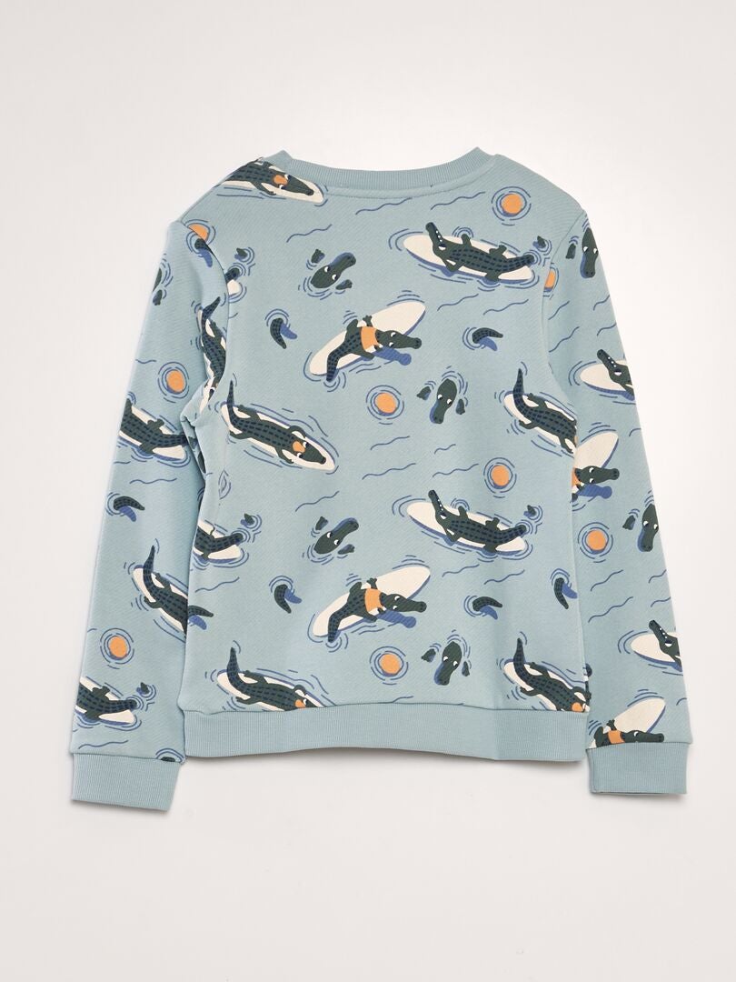 SUDADERA ESTAMPADA DE CHáNDAL  AZUL