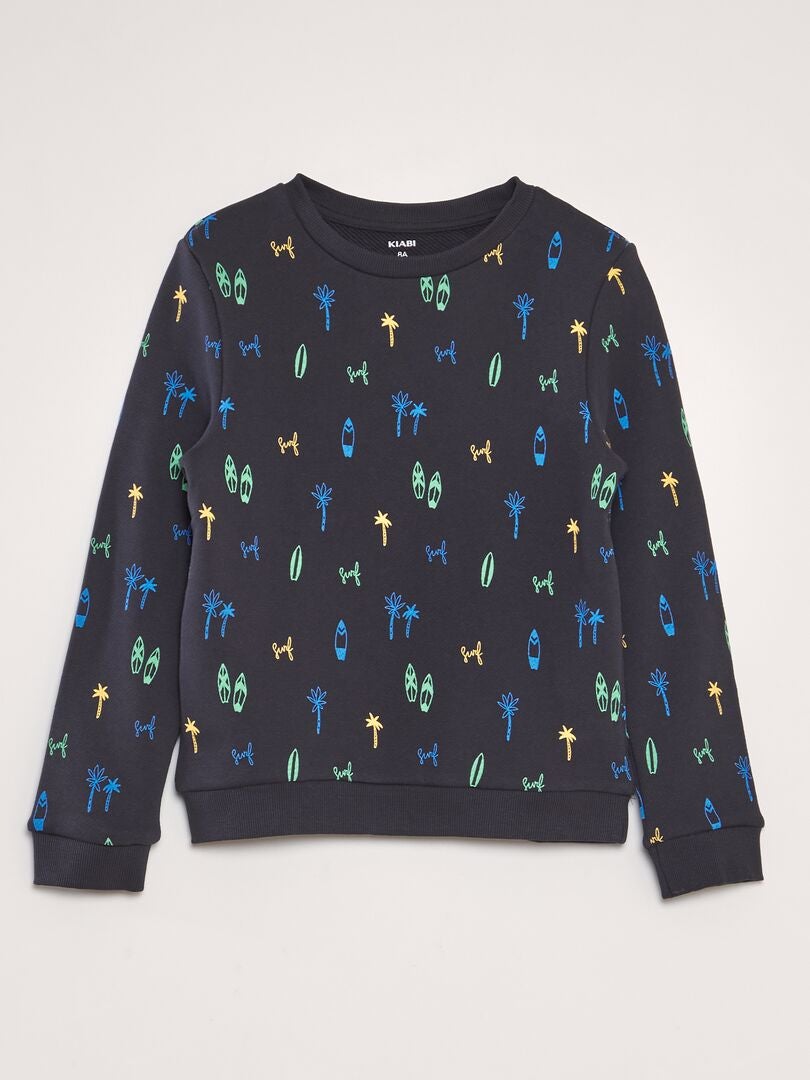 SUDADERA ESTAMPADA DE CHáNDAL  NEGRO