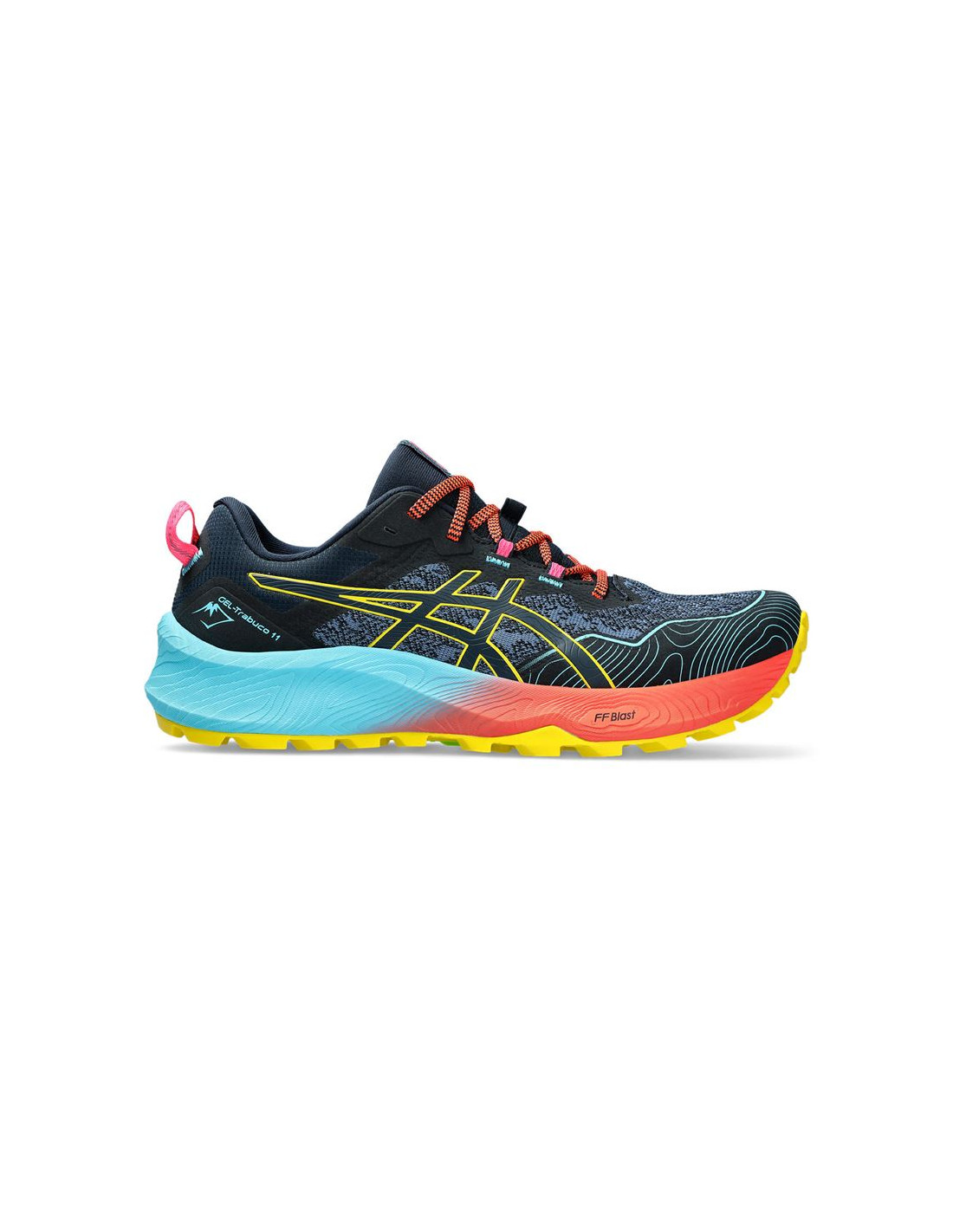 ZAPATILLAS DE TRAIL ASICS GELTRABUCO 11 HOMBRE AZUL/VI NT YELLOW