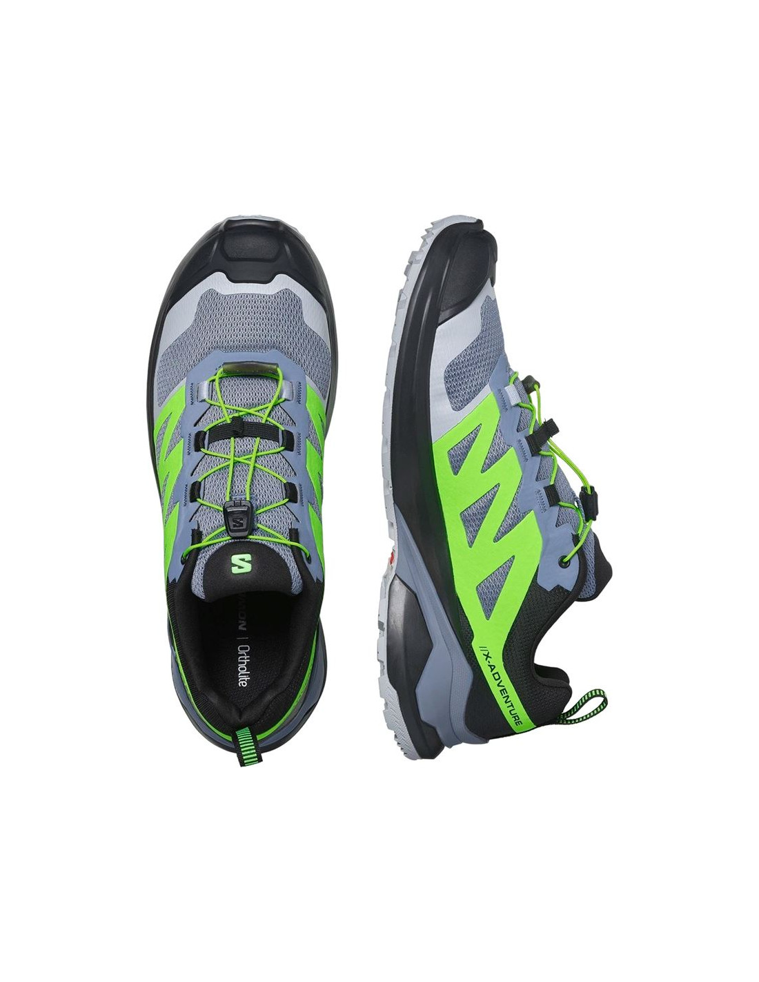 ZAPATILLAS DE TRAIL SALOMON XADVENTURE FLINT STONE / BLACK / GREEN GECKO HOMBRE
