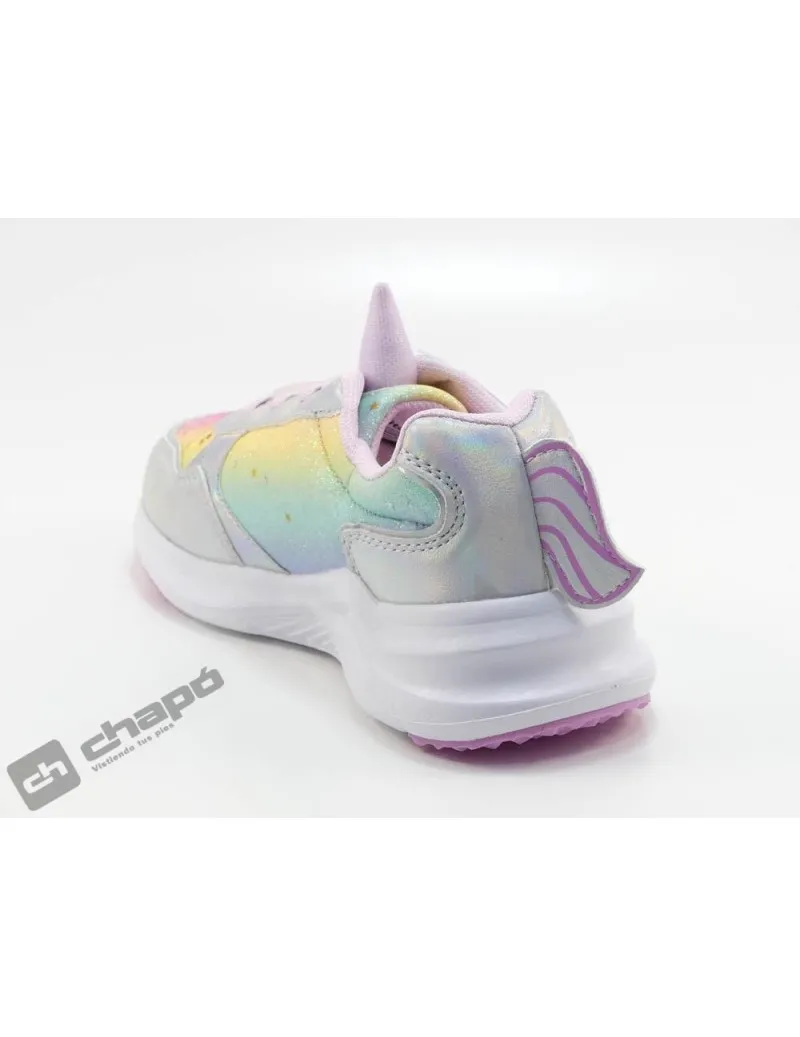 ZAPATILLAS DEPORTIVA PLATA CONGUITOS 261015LUZ