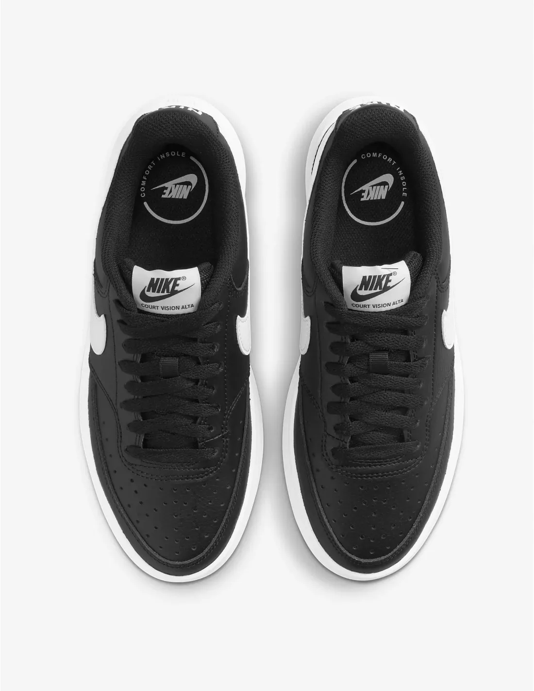 Zapatillas Plataforma NIKE Court Vision Negras