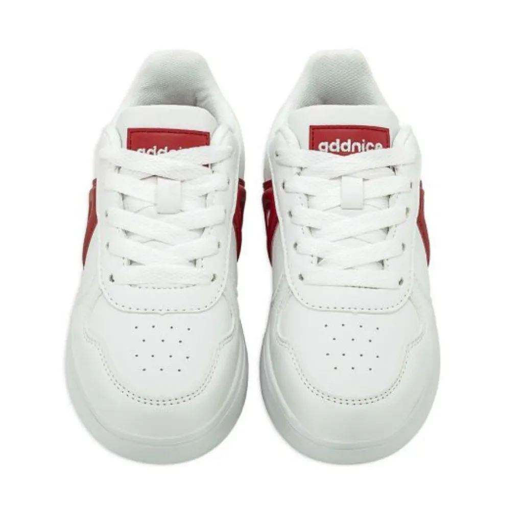 ZAPATILLAS URBANAS NIñOS ADDNICE SAN DIEGO MAX  BLANCO/ROJO