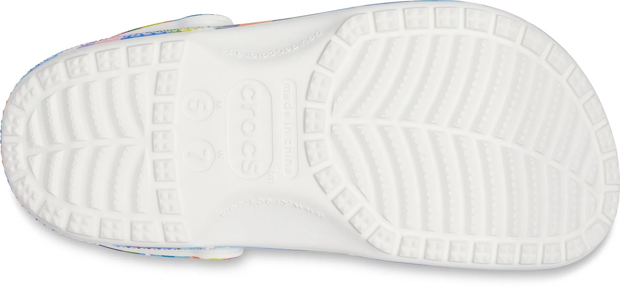 ZAPATOS CROCS CLASSIC BUBLE BLOCK CLOG  WHITE/MULTI